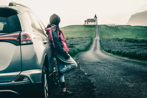 Viaggio in auto in Islanda . — Foto Stock