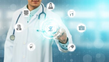 Hastanede Tıbbi Sağlık Grafik ile Doktor