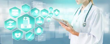 Hastanede Tıbbi Sağlık Grafik ile Doktor