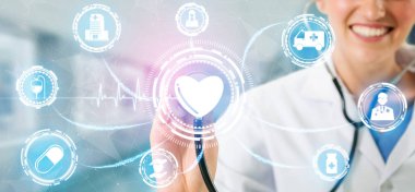 Hastanede Tıbbi Sağlık Grafik ile Doktor