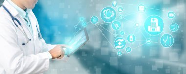 Hastanede Tıbbi Sağlık Grafik ile Doktor