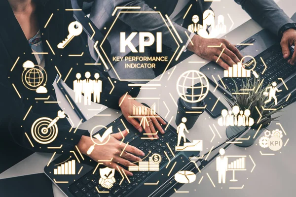 Indicador de desempenho chave KPI para o negócio Concep — Fotografia de Stock