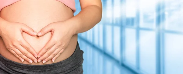 Schwangere Beim Gesundheitscheck Krankenhaus Gynäkologie Gesundheitskonzept — Stockfoto