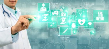Hastanede Tıbbi Sağlık Grafik ile Doktor
