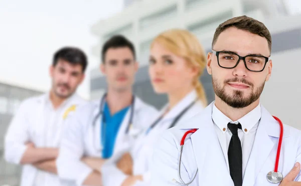 Grupo Personas Salud Médico Profesional Que Trabaja Consultorio Del Hospital — Foto de Stock