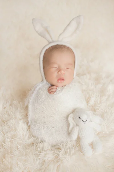 Adorable Nouveau Dormant Dans Une Chambre Confortable Mignon Heureux Bébé — Photo