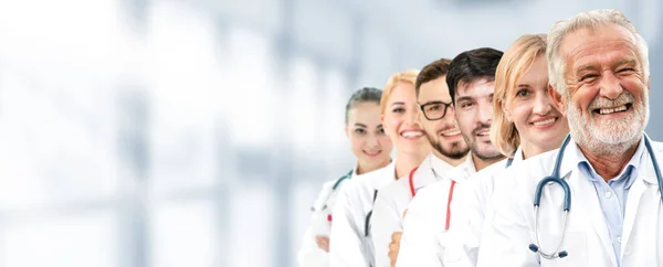 Gruppo Persone Sanitarie Medico Professionista Che Lavora Nello Studio Ospedaliero — Foto Stock