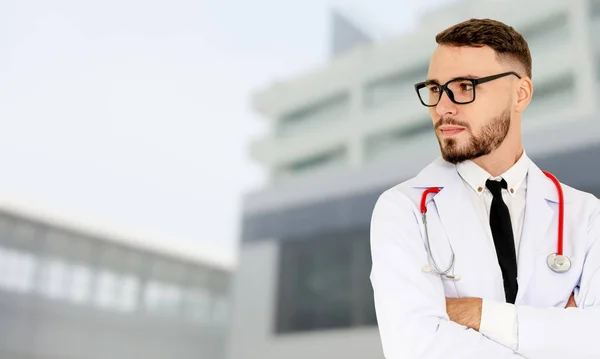 Joven Médico Que Trabaja Hospital Servicio Atención Médica Personal Médico — Foto de Stock