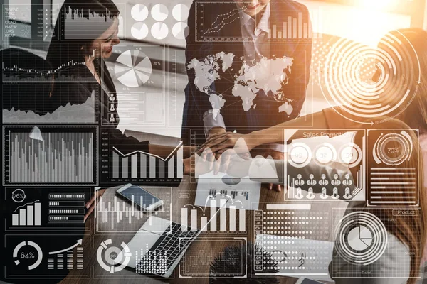 Big Data Technologie voor Business Finance Concept. — Stockfoto