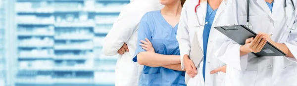 Gruppo Persone Sanitarie Medico Professionista Che Lavora Nello Studio Ospedaliero — Foto Stock