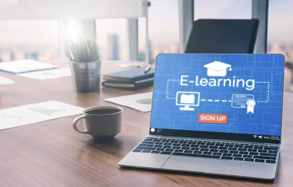 E-learning dla studentów i studentów — Zdjęcie stockowe