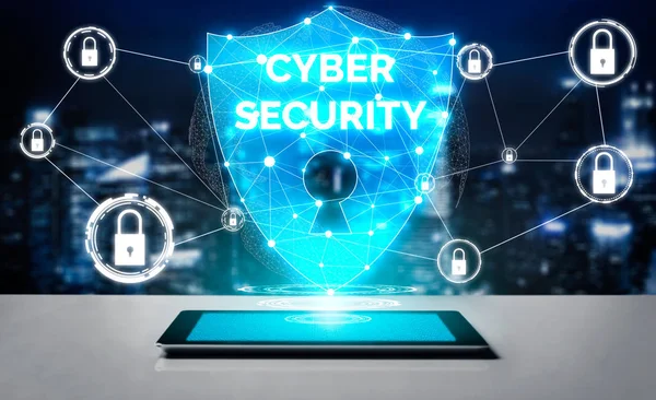 Concept voor cyberveiligheid en digitale gegevensbescherming — Stockfoto