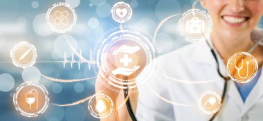 Hastanede Tıbbi Sağlık Grafik ile Doktor