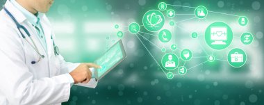 Hastanede Tıbbi Sağlık Grafik ile Doktor