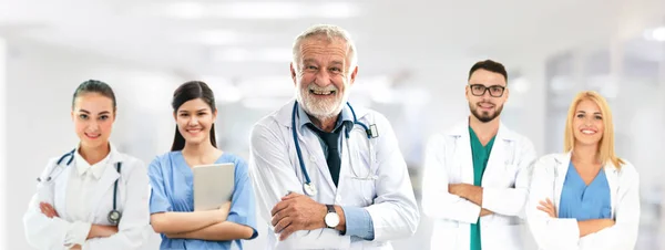 Gruppo Persone Sanitarie Medico Professionista Che Lavora Nello Studio Ospedaliero — Foto Stock