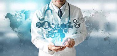 Hastanede Tıbbi Sağlık Grafik ile Doktor