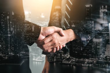 İş ve Financ Çift Pozlama Görüntü