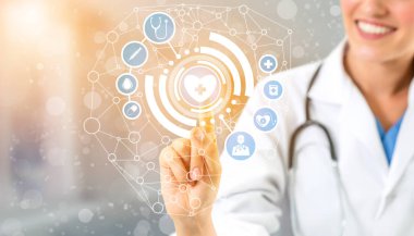 Hastanede Tıbbi Sağlık Grafik ile Doktor