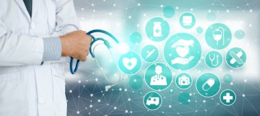 Hastanede Tıbbi Sağlık Grafik ile Doktor