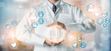 Hastanede Tıbbi Sağlık Grafik ile Doktor