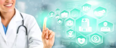 Sağlık sigortası sağlık grafik ile Doktor.