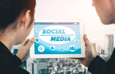 Sosyal medya ve insanlar ağ teknolojisi kavramı