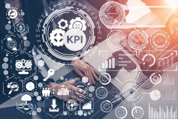 KPI ключовий показник ефективності для бізнес концепції — стокове фото