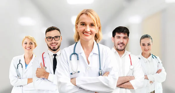 Grupo Personas Salud Médico Profesional Que Trabaja Consultorio Del Hospital — Foto de Stock