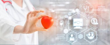 Sağlık sigortası sağlık grafik ile Doktor.