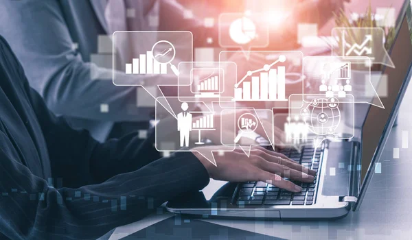 Data-analyse voor Business en Finance concep — Stockfoto