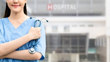 Hastanedeki doktor. Tıbbi hizmet.
