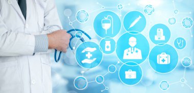 Hastanede Tıbbi Sağlık Grafik ile Doktor