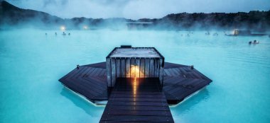 Reykjavik Jeotermal Spa Blue Lagoon, İzlanda.