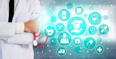 Hastanede Tıbbi Sağlık Grafik ile Doktor