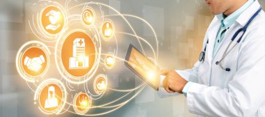 Hastanede Tıbbi Sağlık Grafik ile Doktor