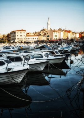 Hırvatistan, Avrupa'da romantik eski şehir Rovinj.