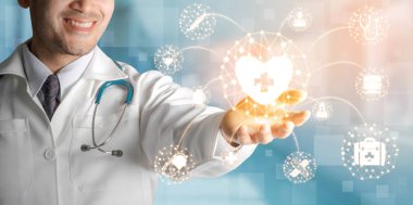 Hastanede Tıbbi Sağlık Grafik ile Doktor