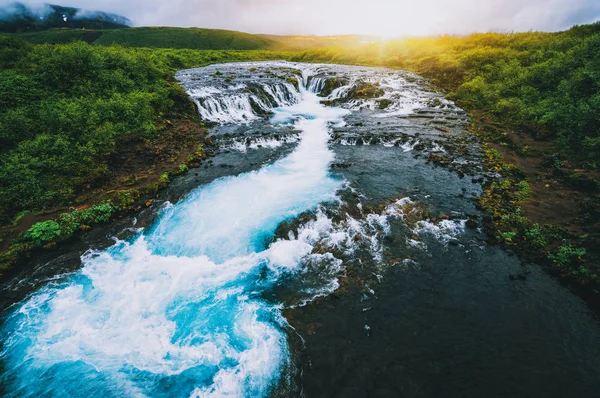 Bruarfoss waterfall in Brekkuskogur, Iceland. — Stock Photo, Image