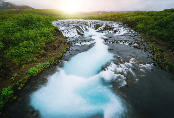 Bruarfoss vízesés Brekkuskogur, Izland. — Stock Fotó