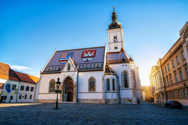 Церковь Марка Загребе Хорватия Европа Известное Туристическое Направление — стоковое фото
