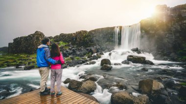 Gezginler Oxararfoss Şelalesi, İzlanda seyahat