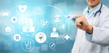 Hastanede Tıbbi Sağlık Grafik ile Doktor