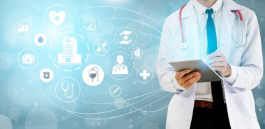 Hastanede Tıbbi Sağlık Grafik ile Doktor