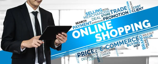 Shopping online and Internet money technology