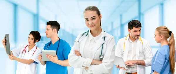 Healthcare People Group Professional Doctor Working Hospital Office Clinic Other — Stock Photo, Image