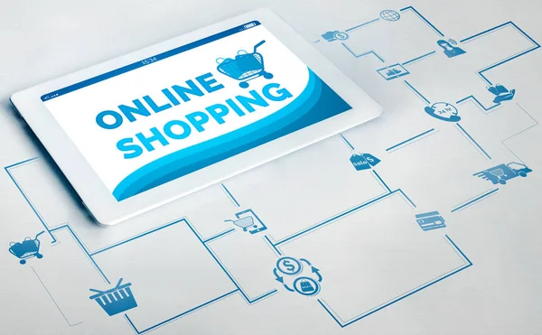 Shopping online and Internet money technolog — Stock Photo, Image