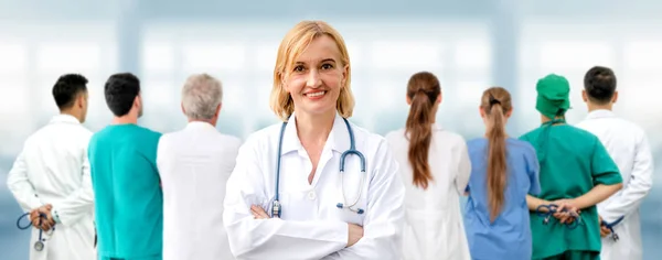 Healthcare People Group Professional Doctor Working Hospital Office Clinic Other Stock Image