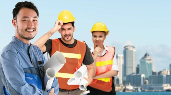 Engenharia conceito de serviço de solução de pessoas . — Fotografia de Stock