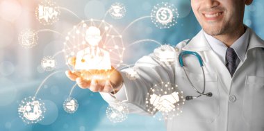 Hastanede Tıbbi Sağlık Grafik ile Doktor