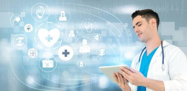 Hastanede Tıbbi Sağlık Grafik ile Doktor